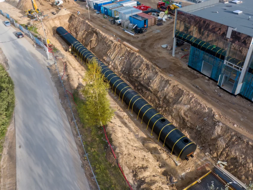 Installation von Löschwassertanks in Vilnius